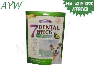 Bolsa de comida de impressão vívida 160g para embalagem de bastão dental de abacate
