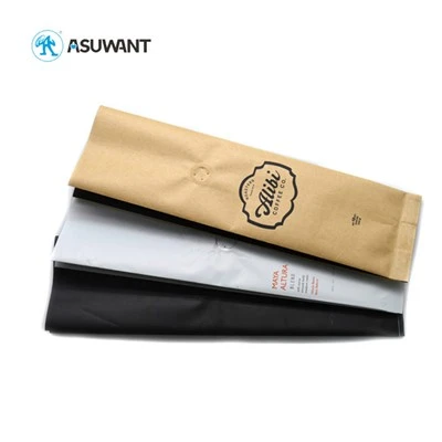 Lateral de papel de café com reforço envolve a prova de umidade da saqueta para cacau em pó de chocolate