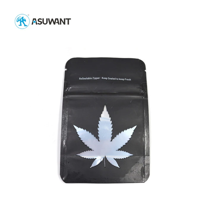 Stand Up Biodegradable Laminated Foil Plastic Vanilla Flower Seed Powder Zipper Food Bag With Small Window