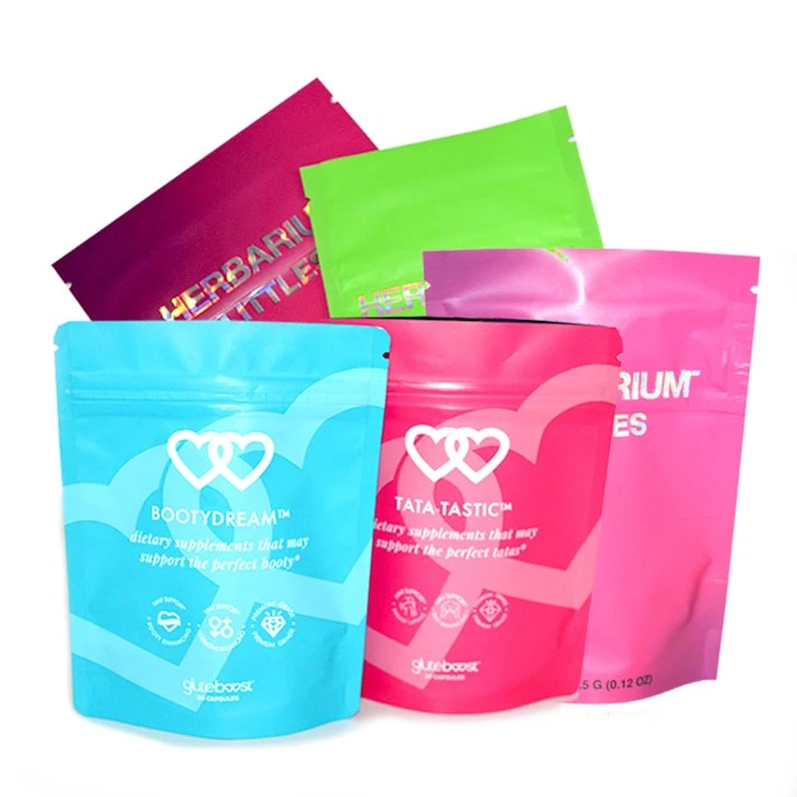 Stand Up Pouch Cookies Packaging 3.5g/7g/1oz/1lb Mylar Bag With Zipper